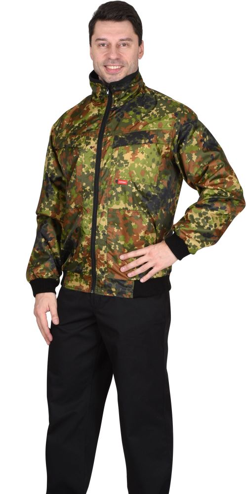 Куртка &quot;СИРИУС-Пикник&quot; демисезон.укороченная (тк. Оксфорд) КМФ Пиксель