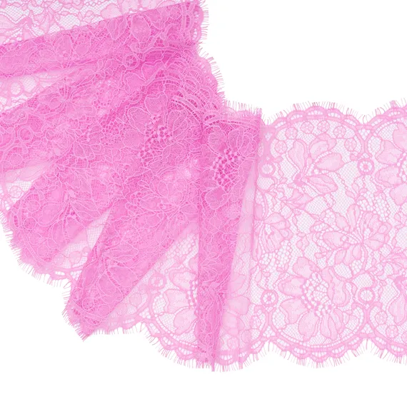 Кружево реснички розовая сирень (21х140 см)