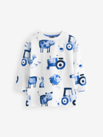 Лонгслив для мальчика Next 642-853, 3 шт., Темно-синий, Белый, Голубой