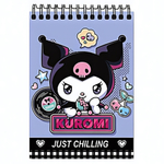 Блокнот А6 56л. клет. "Куроми" на скрепке,гелев.наполнение, глиттер внутри, морозостойкий (Центрум)