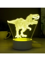 Светильник сенсорный «Тираннозавр» LED 7 USB/от батареек бел
