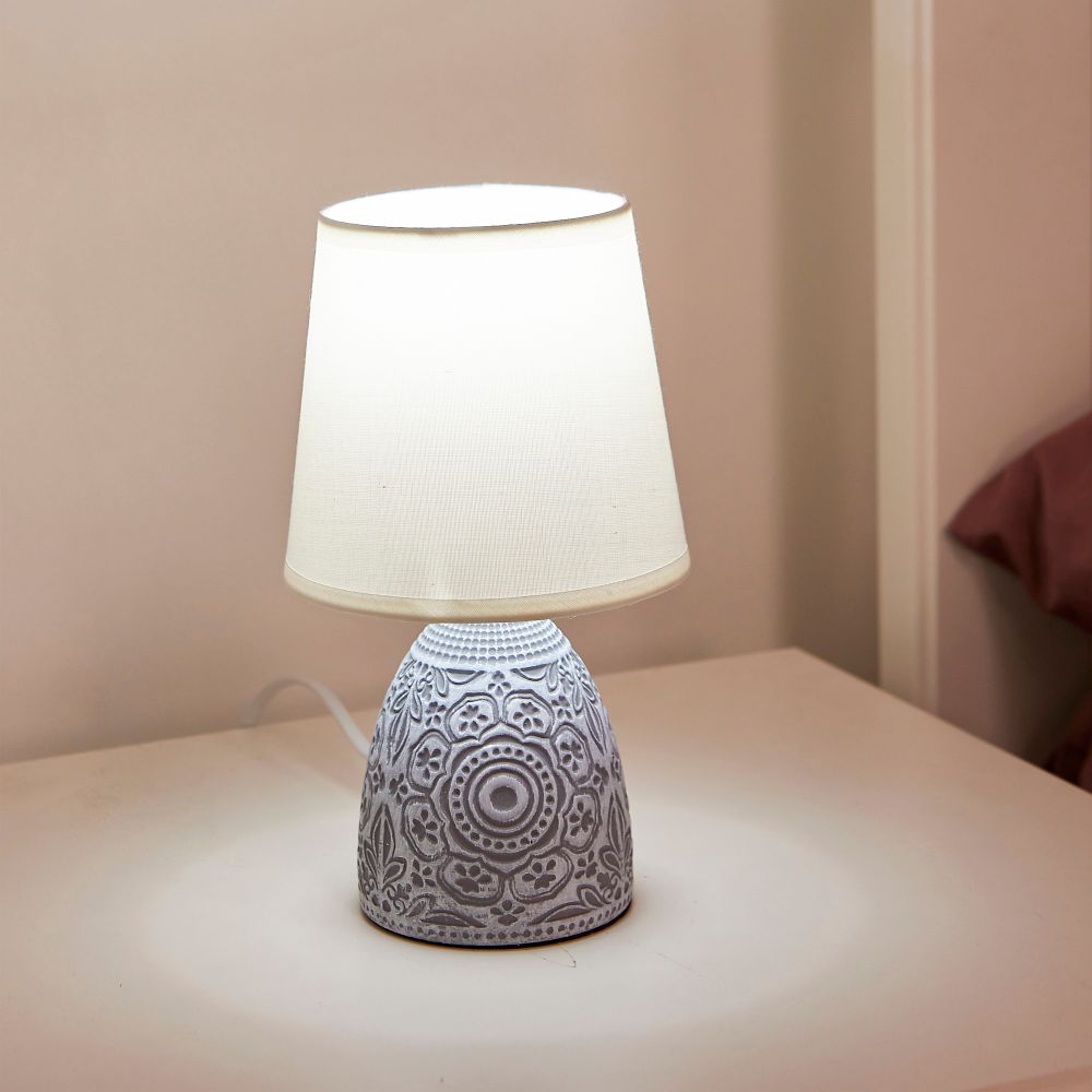 UML-B301 E14 DARK GREY Светильник настольный декоративный под лампу Е14. 40W. Механический выключатель. Темно-серый. ТМ Uniel