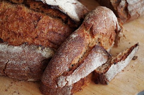 Гречневый хлеб с луком на закваске