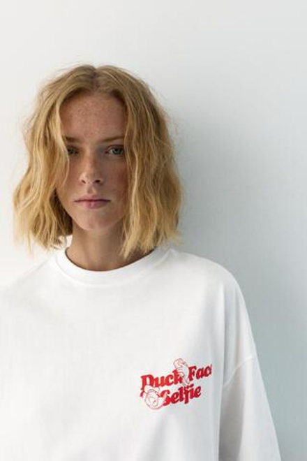 PULL&BEAR Футболка Donald Duck, цвет льда