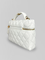 Сумка 2308 с короткой ручкой, золотыми вставками и фурнитурой