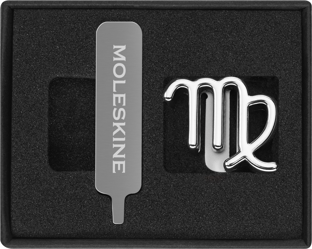 Шильд-символ Moleskine Zodiac металл серебристый коробка с европод. Дева (PINVIRGOSILV)