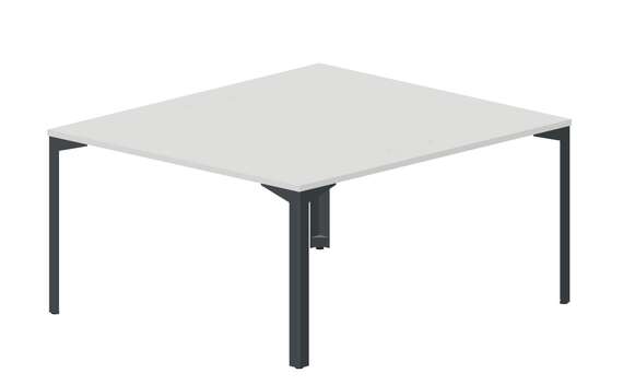 Составной стол на 2 рабочих места 138х156,6х75см (4 громмета)