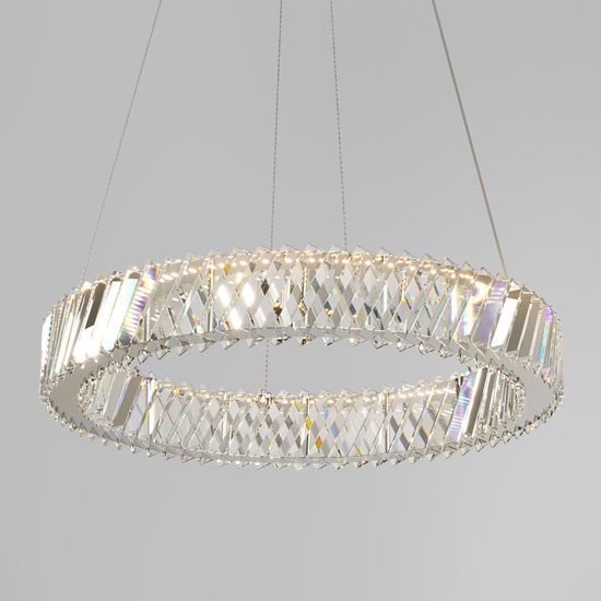 101004 LED никель  / подвесной светильник / никель хрусталь Strotskis