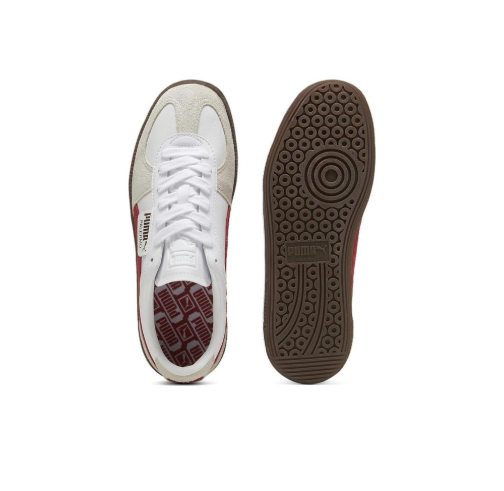Кроссовки Puma Palermo Leather 'White Club Red' 396464-05