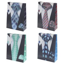 GAEM Пакет подарочный L (бумага 210г/м2, блок микс 12шт), L30 W12 H41,5 см, 4в.