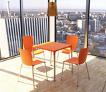 Стол пластиковый Siesta Contract Mango Alu, оранжевый