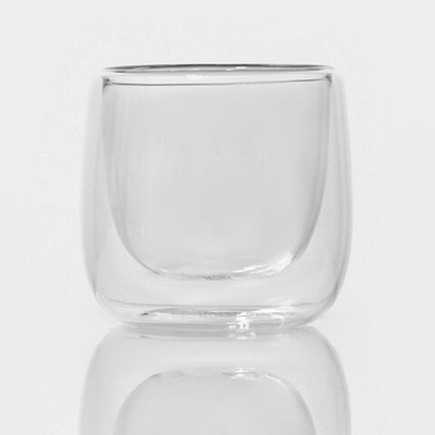 Стопка стеклянная с двойными стенками Magistro «Поль Квадро», 80 мл, 7,5×8 см