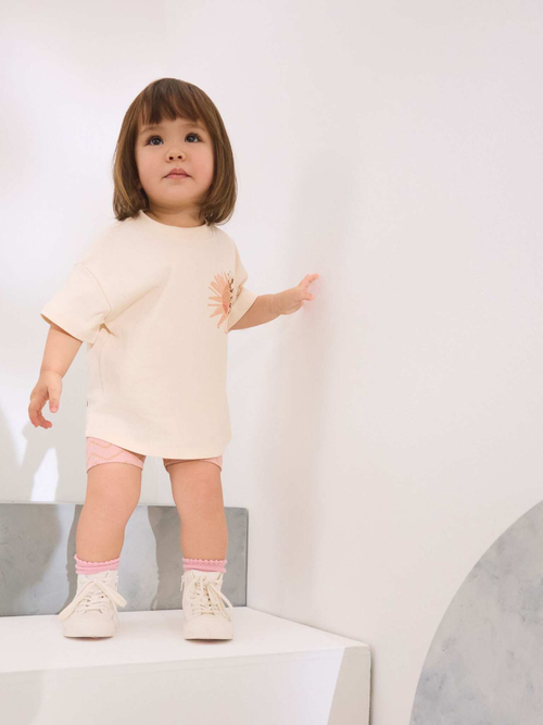 Футболка и шорты в комплекте для девочки Next AD5-476, Бежевый