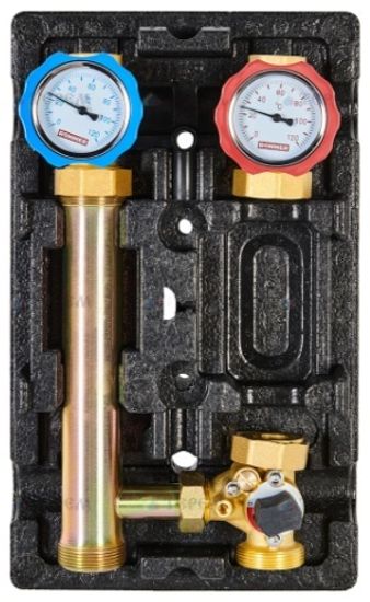 Насосная группа Rommer 1" правая с 3-х ходовым приводным смесителем (RDG-1003-002501)