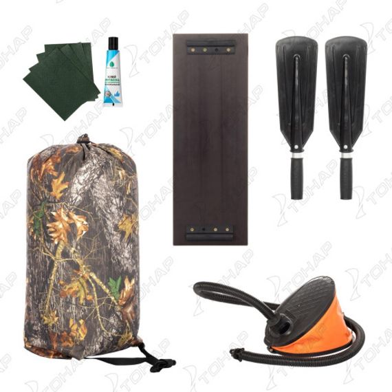 Лодка Тонар Бриз 190 (гребки + жесткое сиденье) зеленый