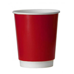 Бумажный стакан 2-х слойный 250мл. Красный, 625шт/кор. Лига пак
