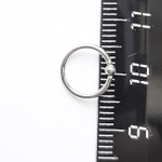 Кольцо сегментное для пирсинга: диаметр 8 мм, толщина 0,8 мм, шарик 2 мм. Медицинская сталь