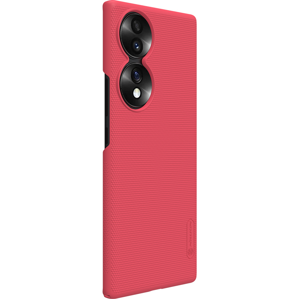 Тонкий жесткий чехол красного цвета от Nillkin для Huawei Honor 70, серия Super Frosted Shield