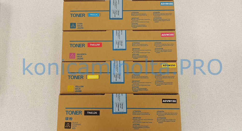 Тонер TN-612Y совместимый для Konica Minolta желтый A0VW250