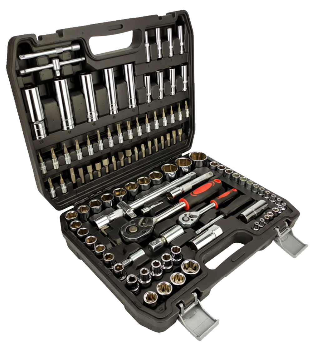 Набор инструментов 108 предмета/автомобильный 1/4, 1/2