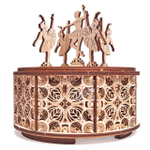 Танцующие балерины от WoodTrick Сборная модель музыкальной шкатулки - деревянный конструктор, 3D пазл