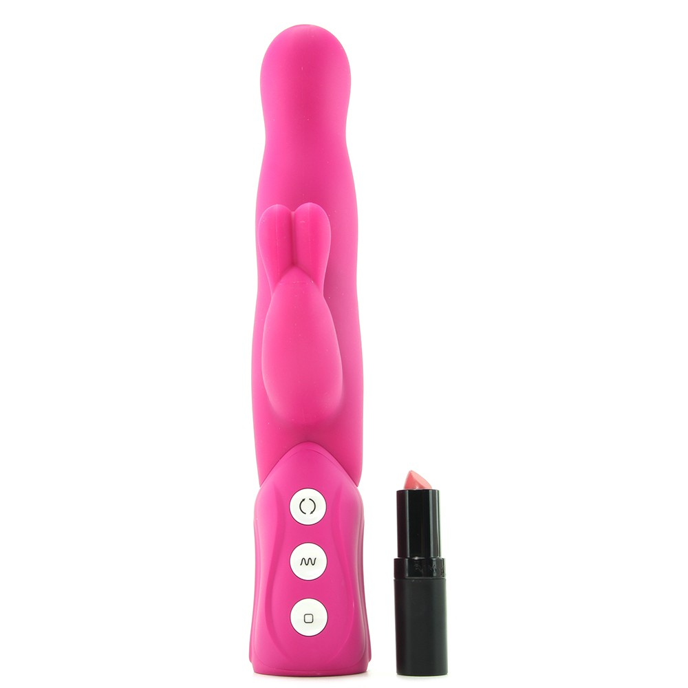 Розовый хай-тек вибромассажер iVibe Select iRabbit - 26 см. (Цвет: розовый)