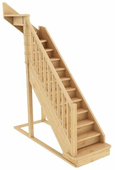 Лестница на второй этаж ЛС-215м Левая под покраску