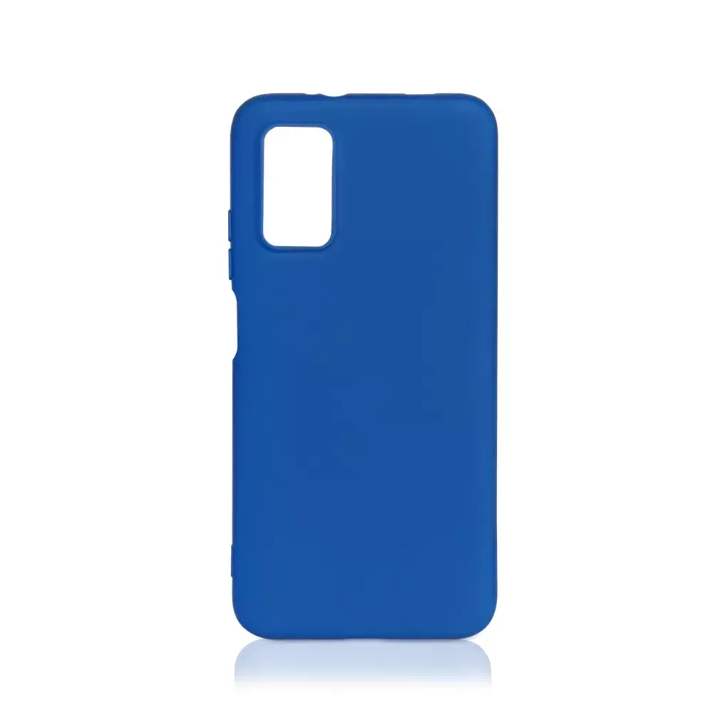 Силиконовый чехол с микрофиброй для Xiaomi Redmi 9T blue DF