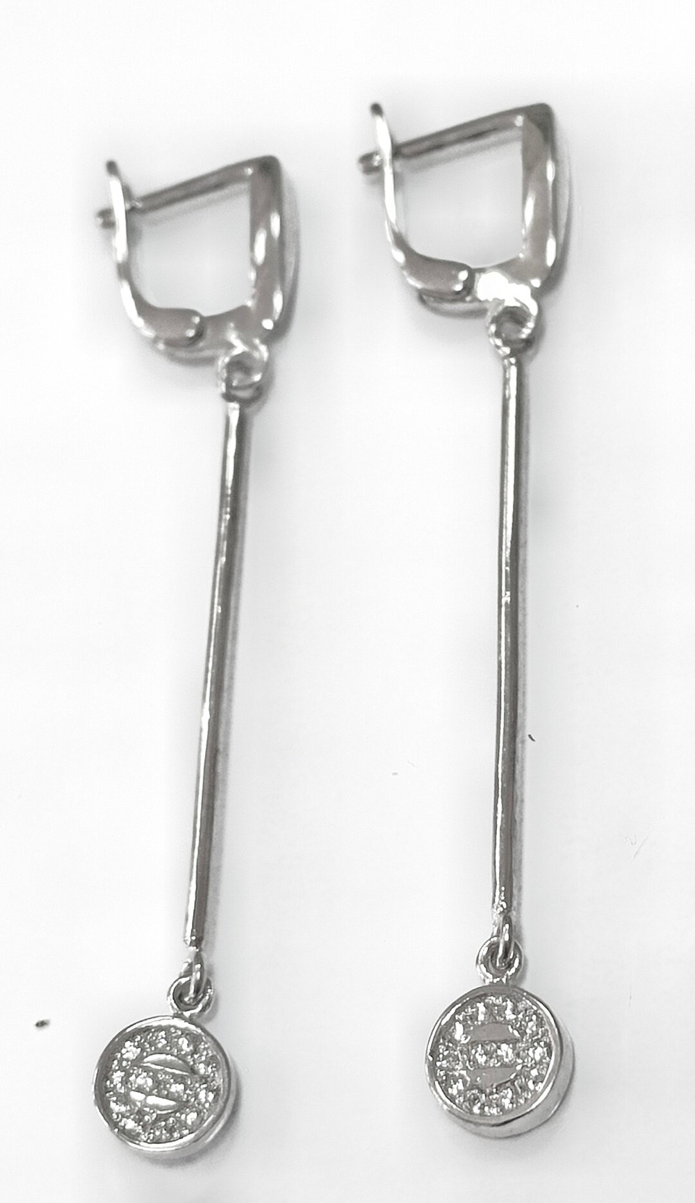 Ювелирные серьги,серебро, с подвесками