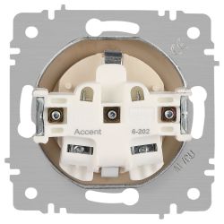 Розетка Intro Accent 6-202-02 2P+E Schuko 16А-250В IP20 СУ AL/CU слоновая кость
