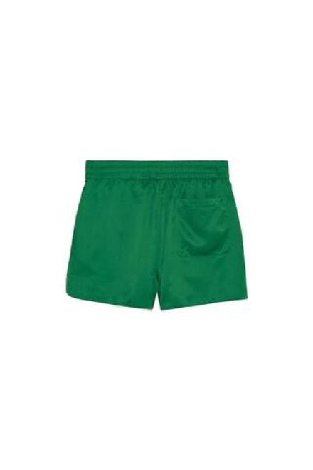 ZARA X BENITO ANTONIO КОНТРАСТНЫЕ АТЛАСНЫЕ ШОРТЫ, ЗЕЛЕНЫЙ