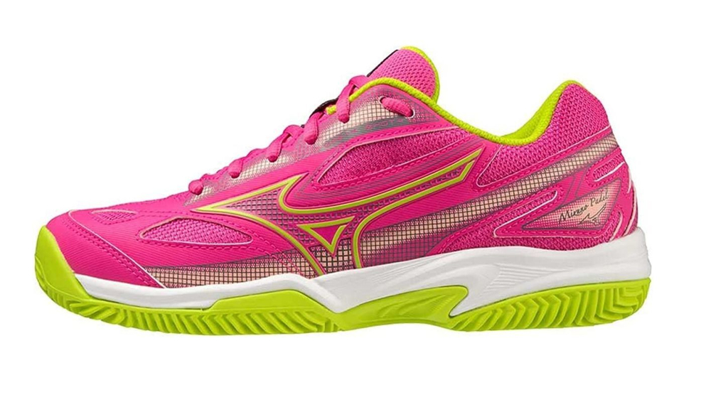 Женские кроссовки для Падел Mizuno Break Shot 4 Padel - fuchsia fedora/acid lime/white