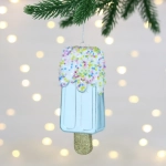 Елочная игрушка «Сладкое мороженое» 2,7*5,5*13 см, Голубой