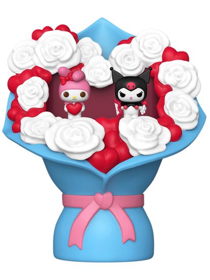 Набор Funko Bitty POP! Bouquet Hello Kitty & Friends Kuromi and My Melody 3шт 87807 / Фигурка Фанко ПОП! по мотивам франшизы "Hello Kitty", Май Мелоди и Куроми