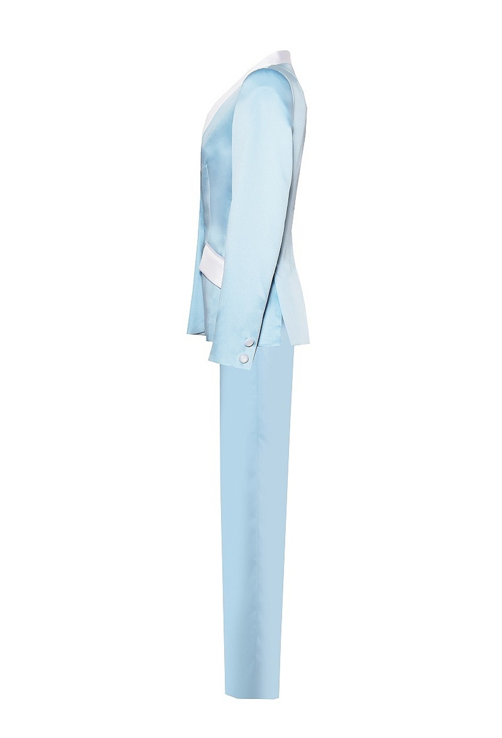 Костюм однобортный небесно-голубой 56-16SS