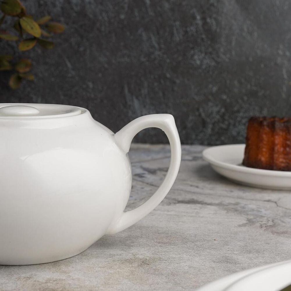 Чайник 450 мл d 12 см h7,5 см белый фарфор NEW P.L. Proff Cuisine [1]