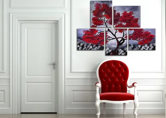 Модульная картина "Алое дерево"