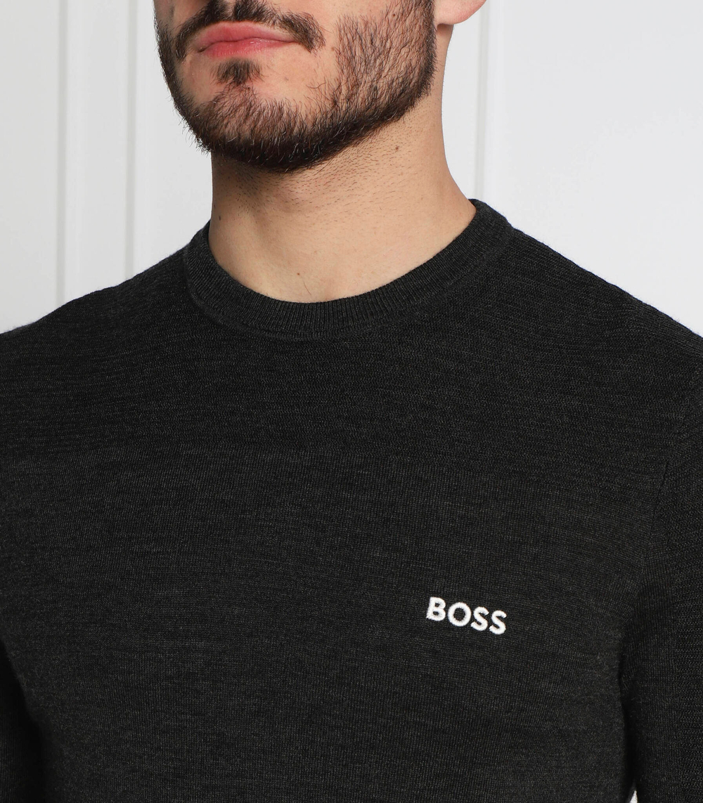 Хлопковый свитер romar BOSS GREEN - серый(50482643)