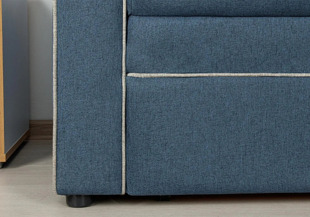 Диван-кровать Вигго, светло-синий / светло-серый, жаккард, выкатной