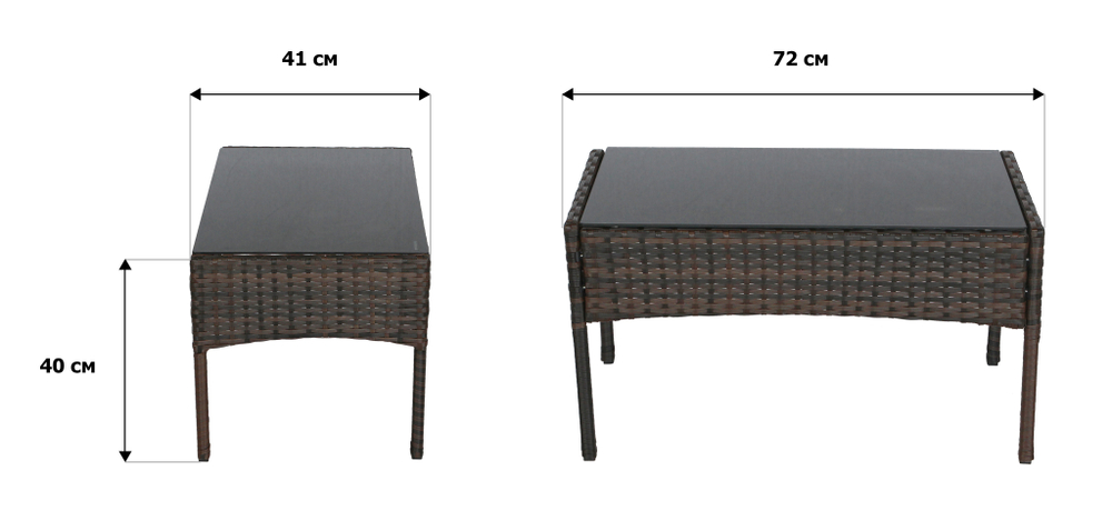 Набор мебели Доминика арт.SFS003 темно-коричневый, серый "Garden story"