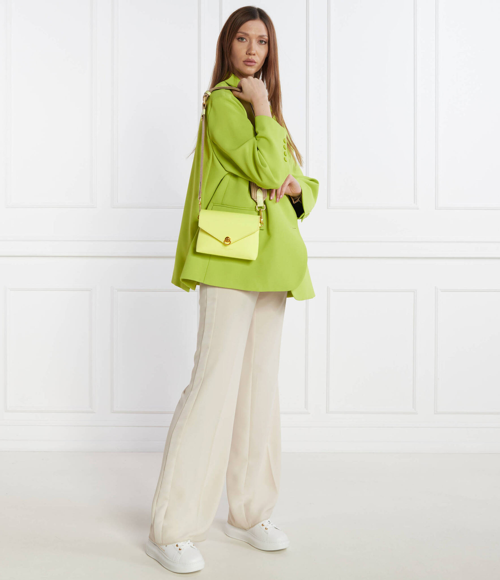 Кожаная сумка-мессенджер GIANNI CHIARINI - лимонный(BS 10652 PRCK-NA)