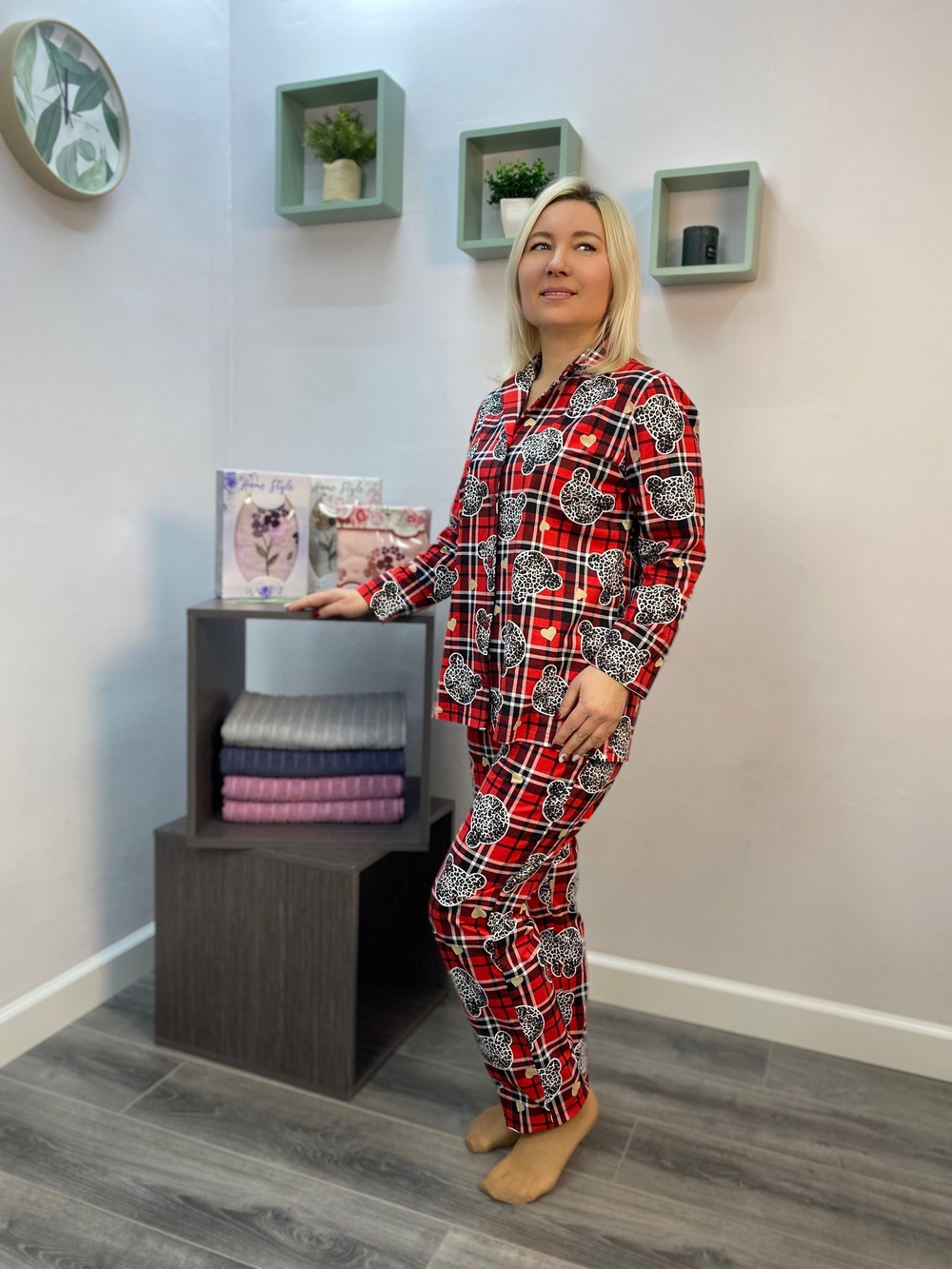 Пижама женская "К-26 К.П" брюки (СТИЛЬ) пуговицы