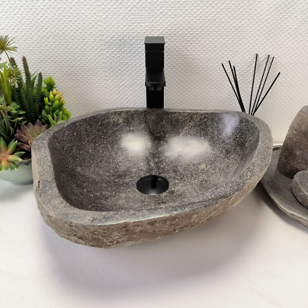 Раковина из речного камня RS-63860 (45*40*14) 0121