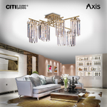 Citilux AXIS CL313283 Люстра хрустальная потолочная Бронза