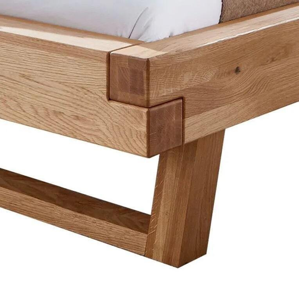 Кровать 160х200 двуспальная BE из дерева, парящая из дуба