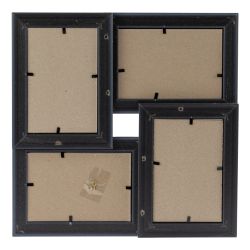 Фоторамка Image Art PL88-4 пластиковая мультирамка квадратная размер фото 10х15 цвет морозное серебро рамка на 4 фото | Image Art