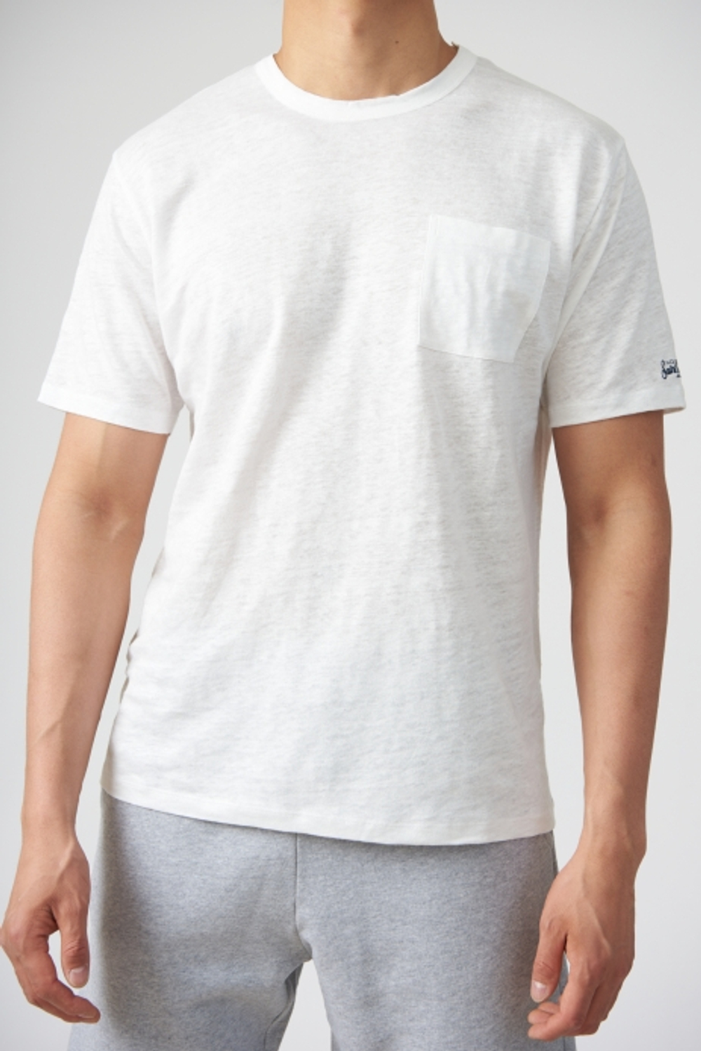 Футболка муж. MC Saint Barth ECSTASEA 01 белый лён