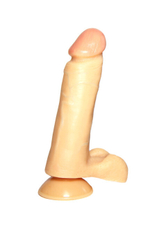 Фаллос-реалистик на присоске 18,5 см (Цвет: телесный)