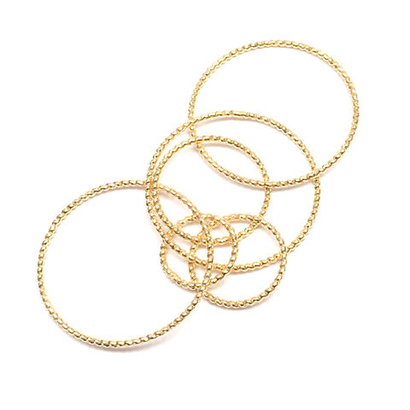 Коннектор "6 колец" 58х24 мм, позолота