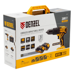 Дрель-шуруповерт аккумуляторная ударная бесщет. CIDH-BL-20, Li-Ion, 20 В// Denzel